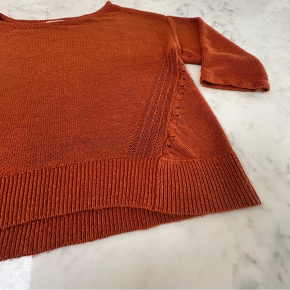 Anthropologie Mayfield Pullover Linen Blend Sweater with 3/4 Sleeve. Size XSP - Picture 10 of 10